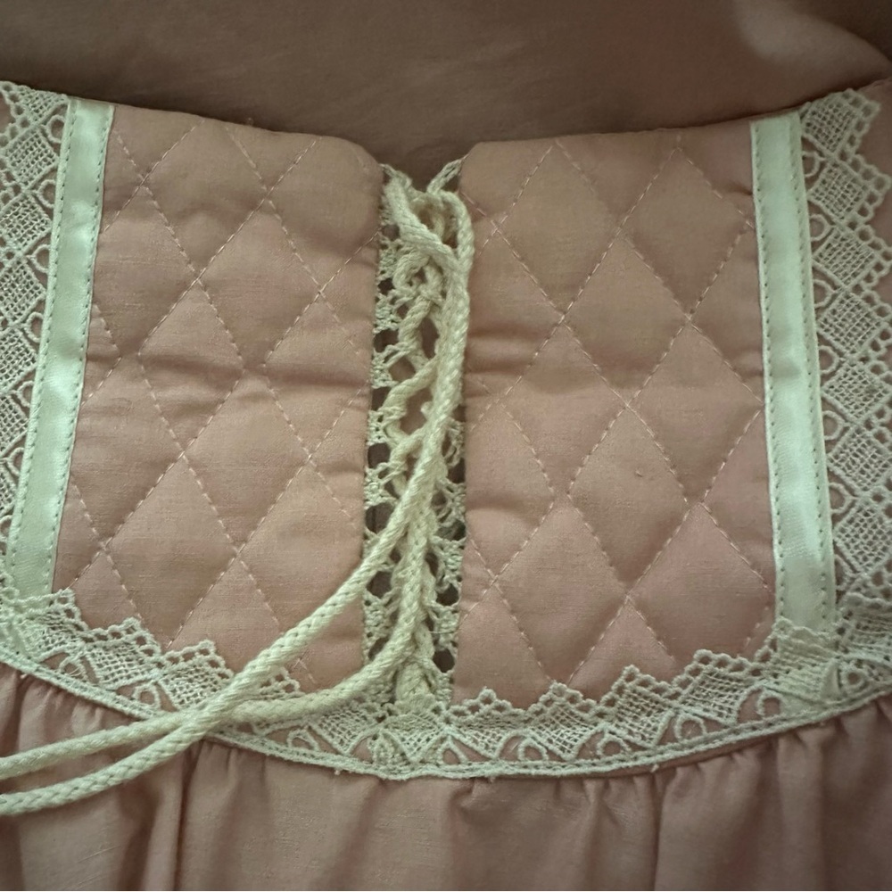Gunne Sax by Jessica vintage Pink Lace-Trimmed midi Skirt cotton size 9 - Picture 3 of 11